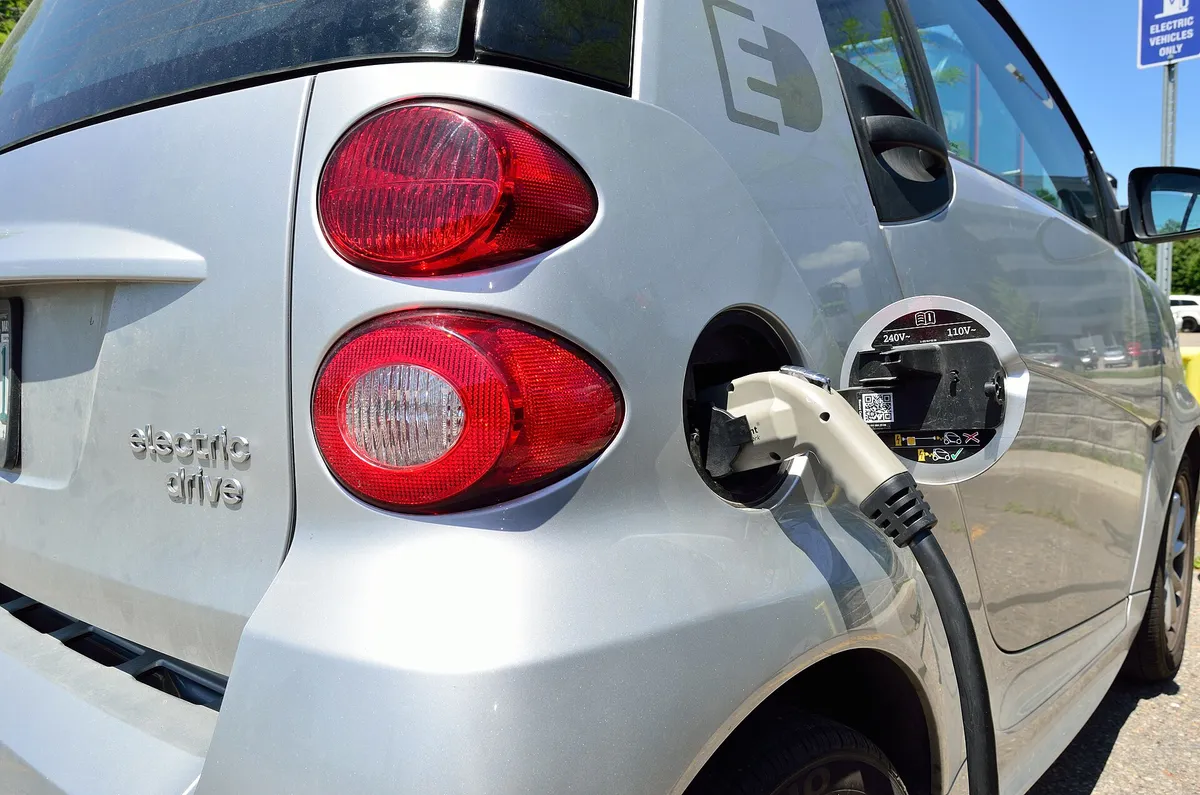 An electric-car charging point