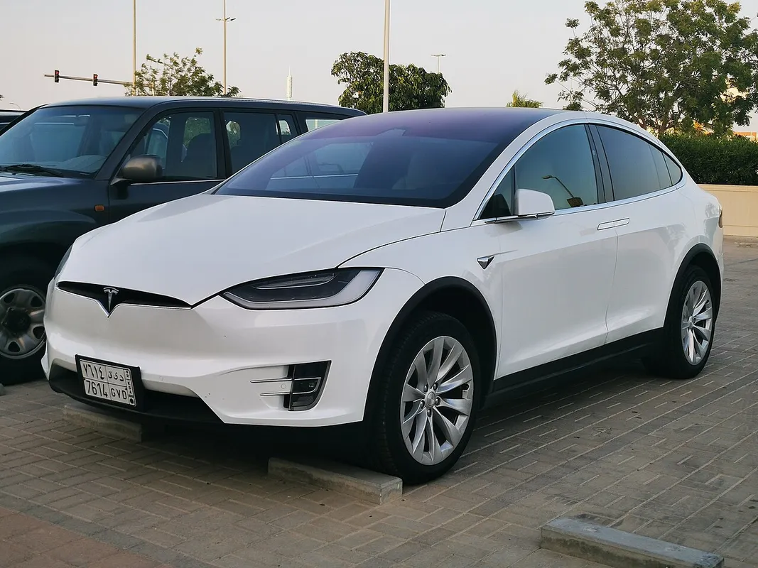 Tesla Model X with Saudi plates spotted outside Dragon City Mall in Bahrain