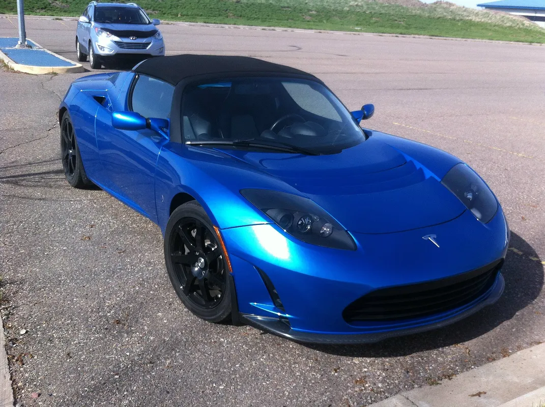 I'm amazed there is an electric powered Tesla Roadster here in town
